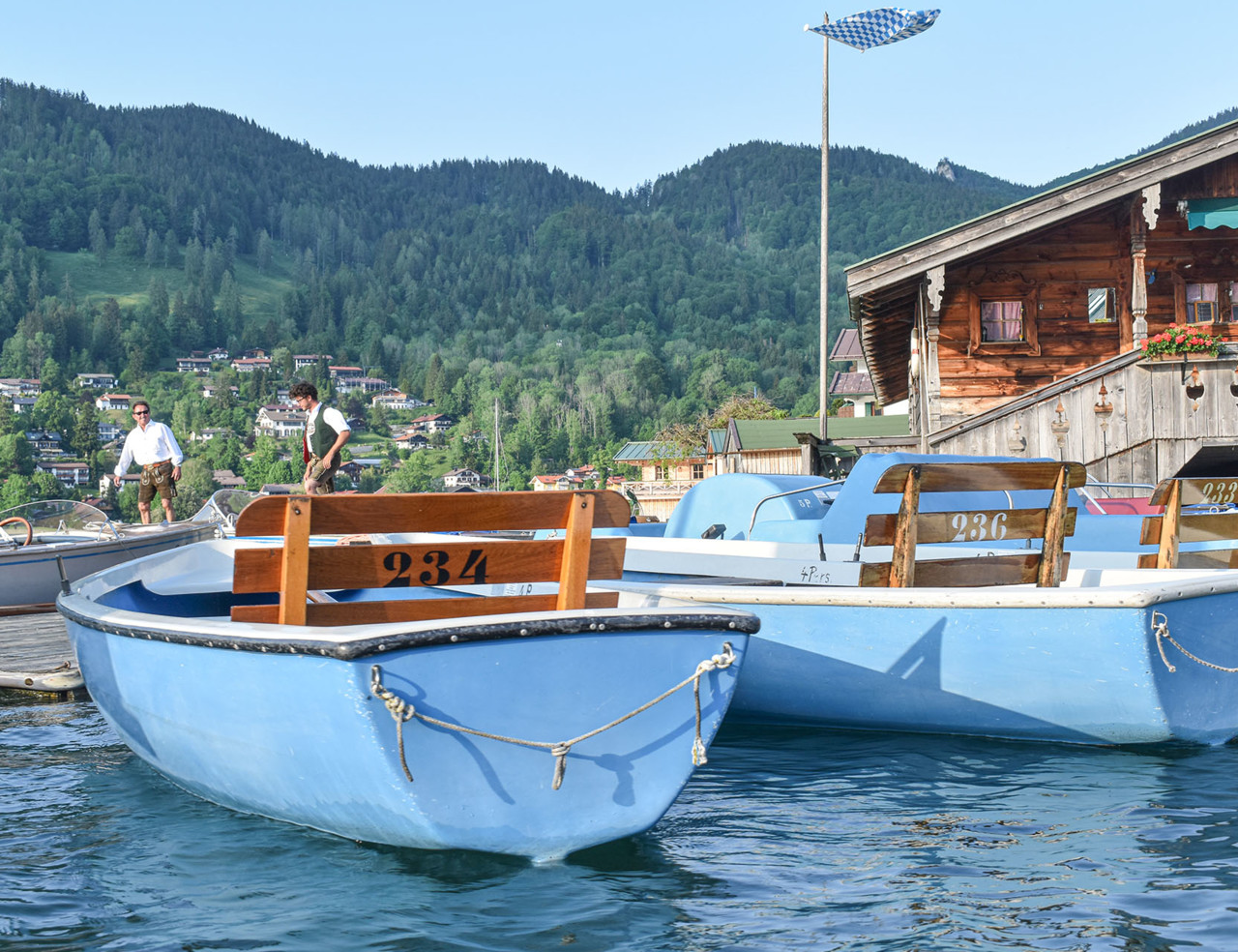 Our paddleboats on Lake Tegernsee